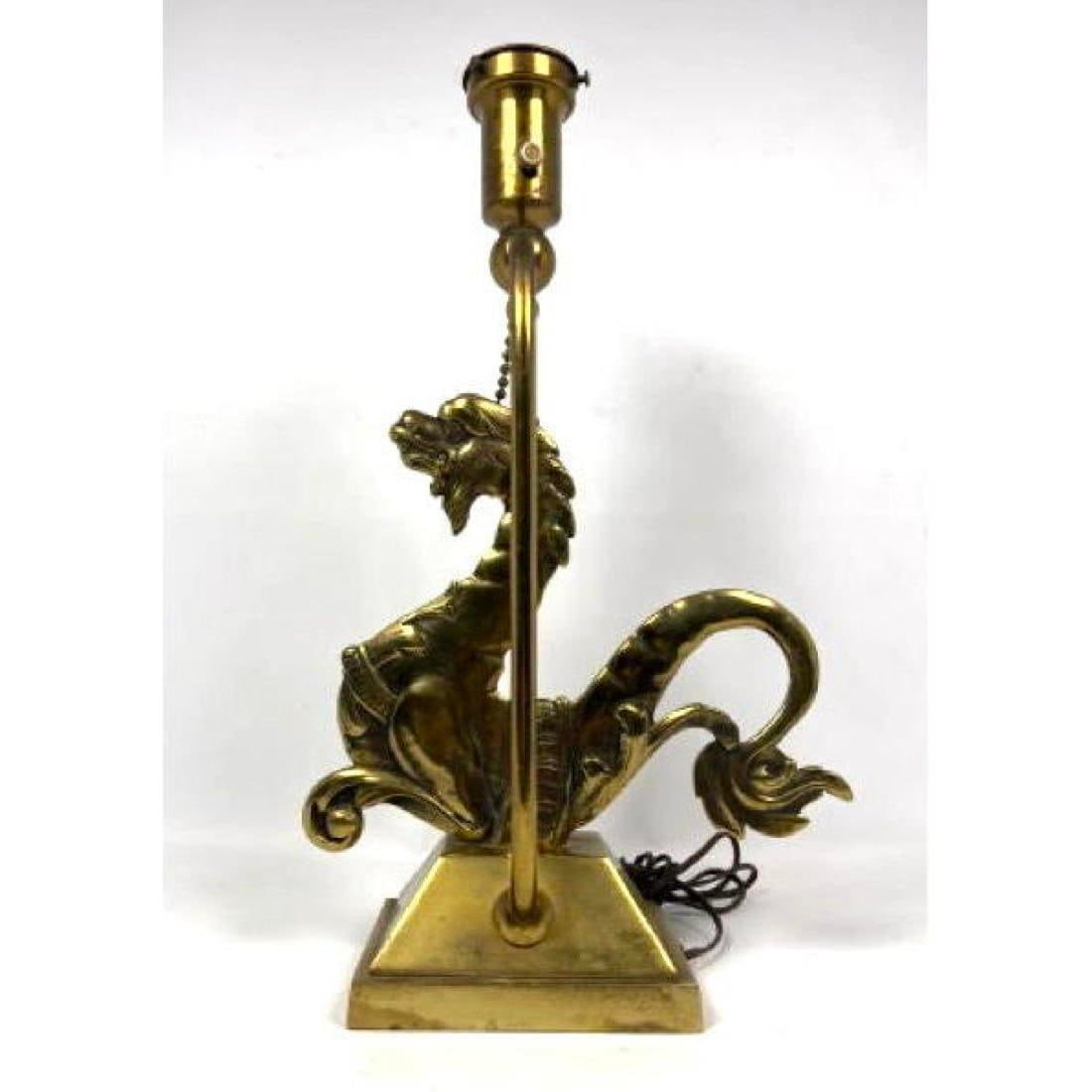 Vintage Brass Dragon Serpent Table 362c87