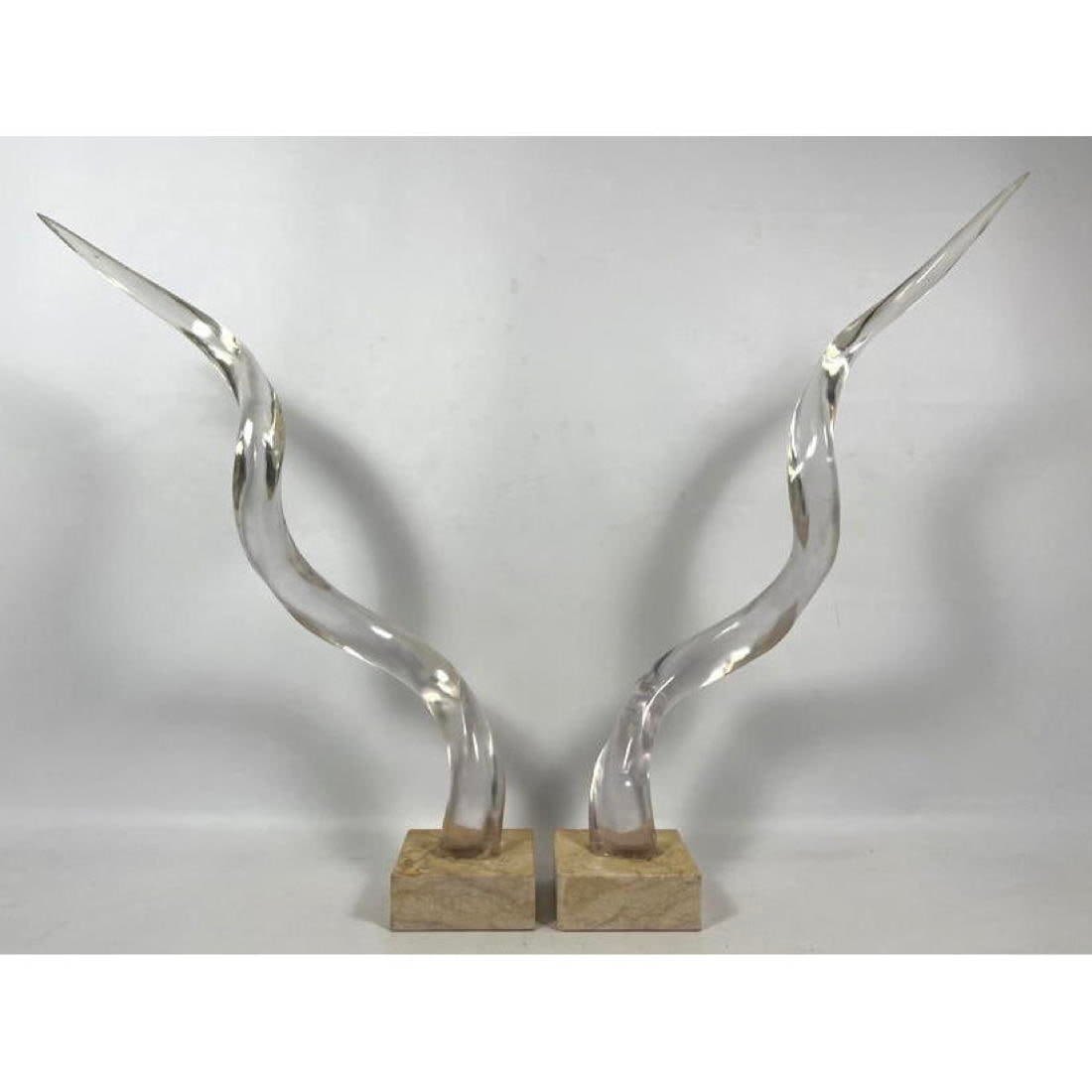 Lucite acrylic Modernist Horn 362c90