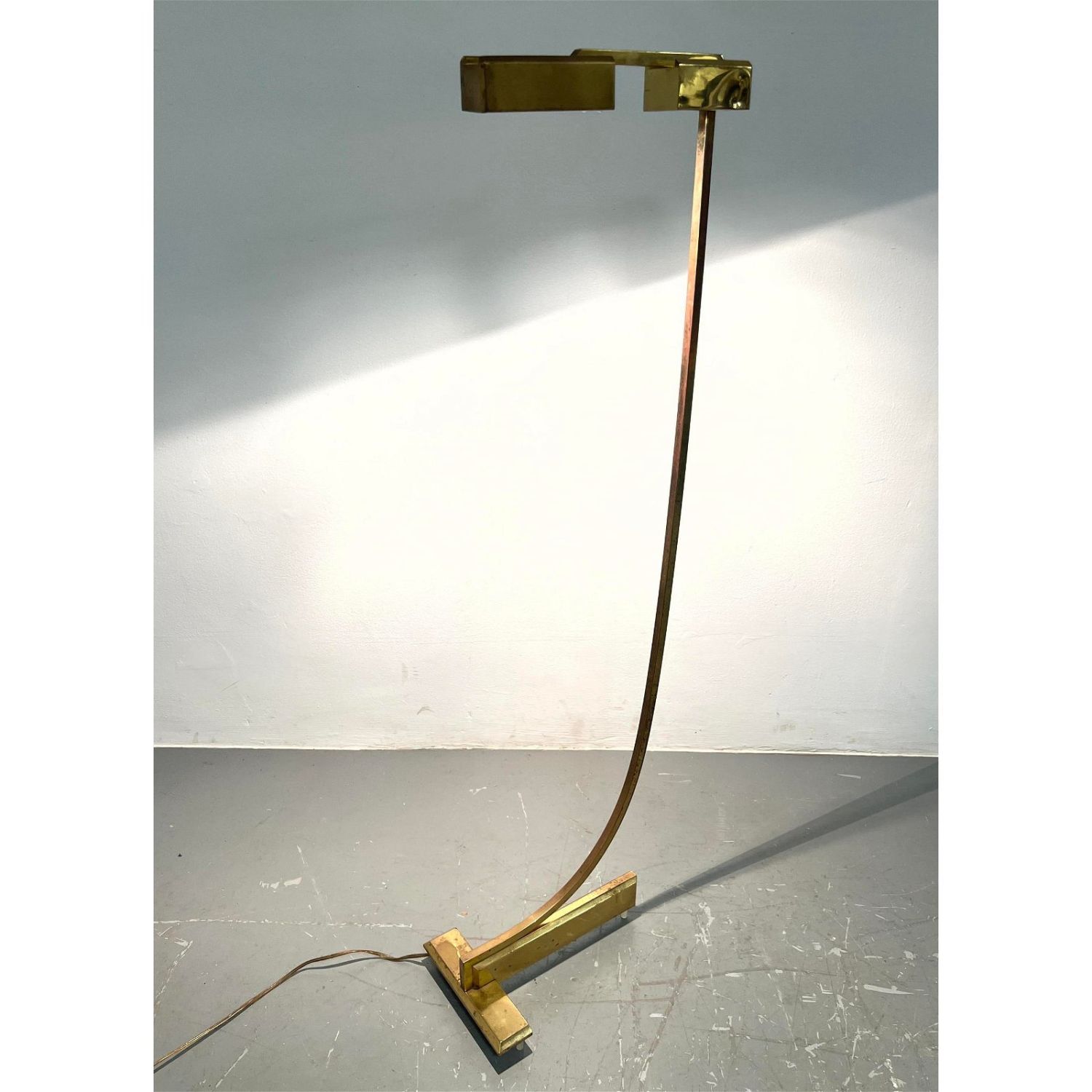 Bronze Modernist Floor Lamp. T