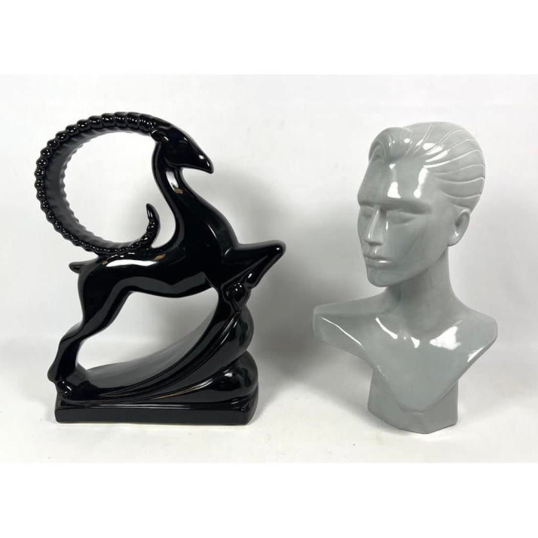 2 Modernist Figural Sculptures.