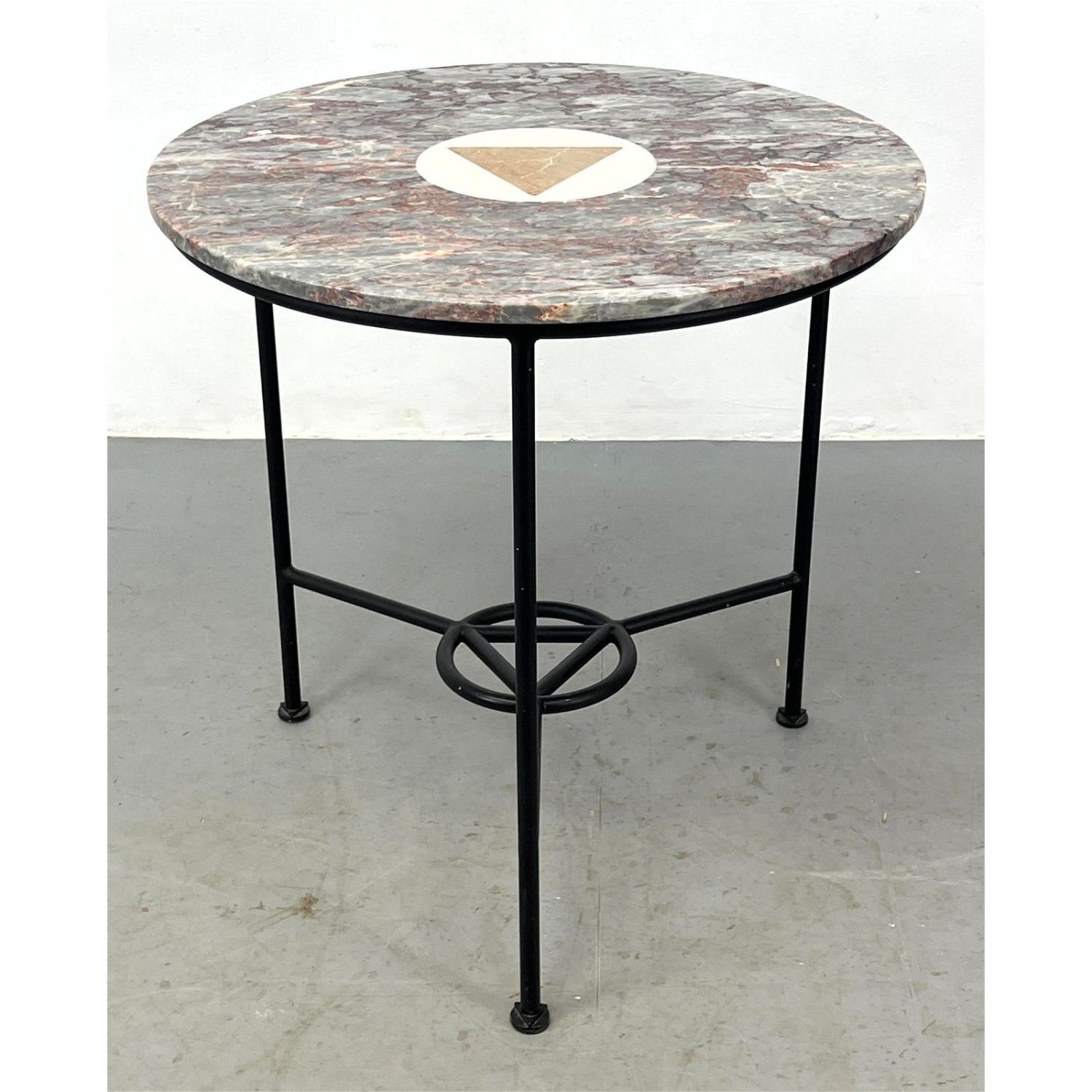 Inlaid Colored Marble Top Modernist