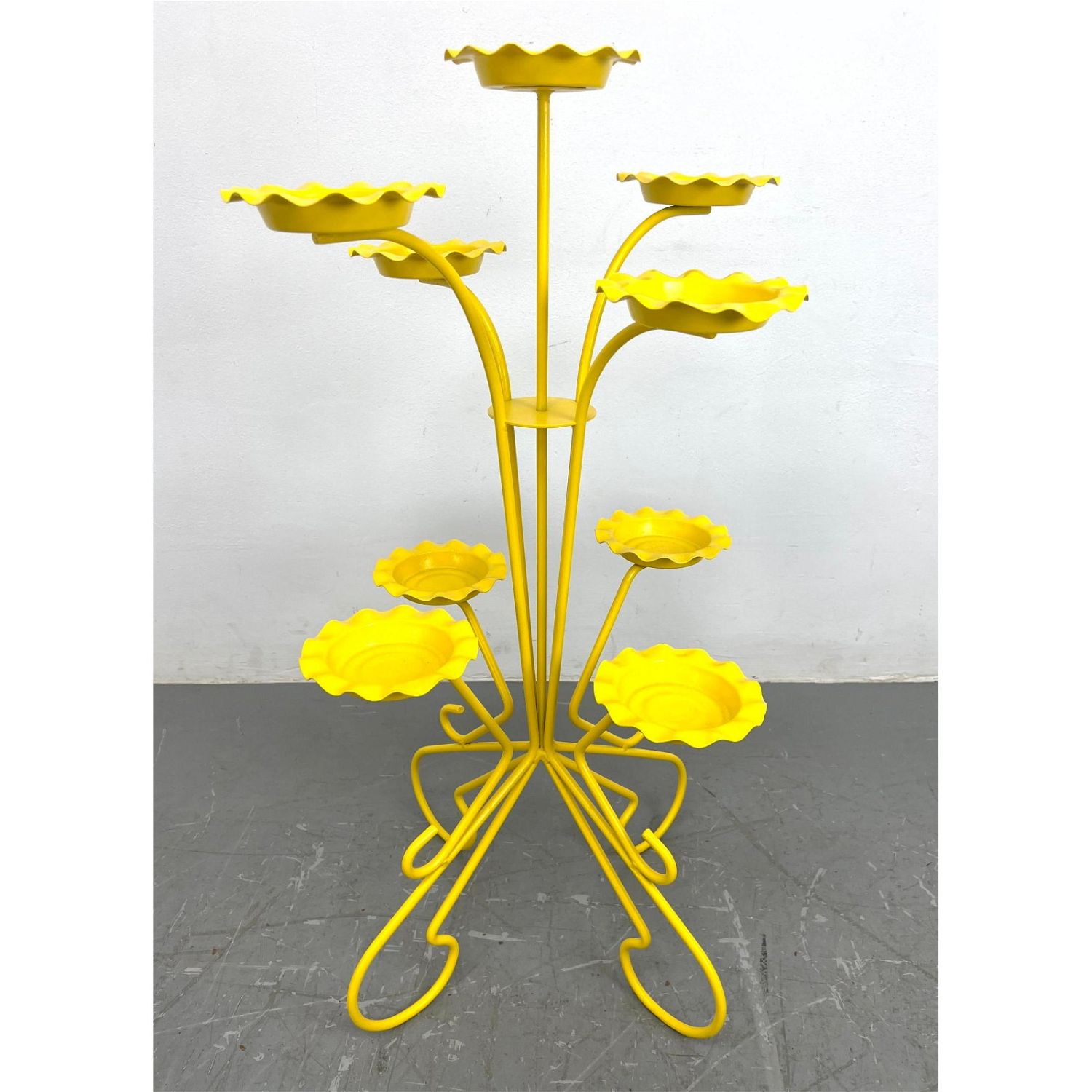 Bright Yellow Iron Plant Stand  362d01