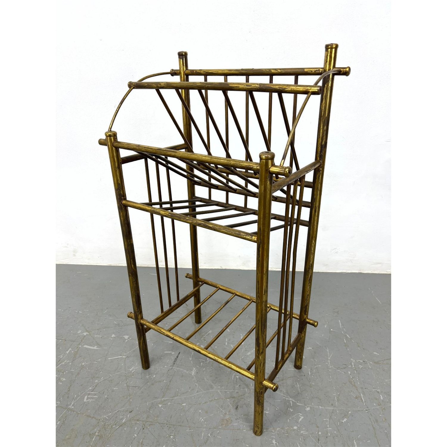 Secessionist Gilt Magazine Stand.