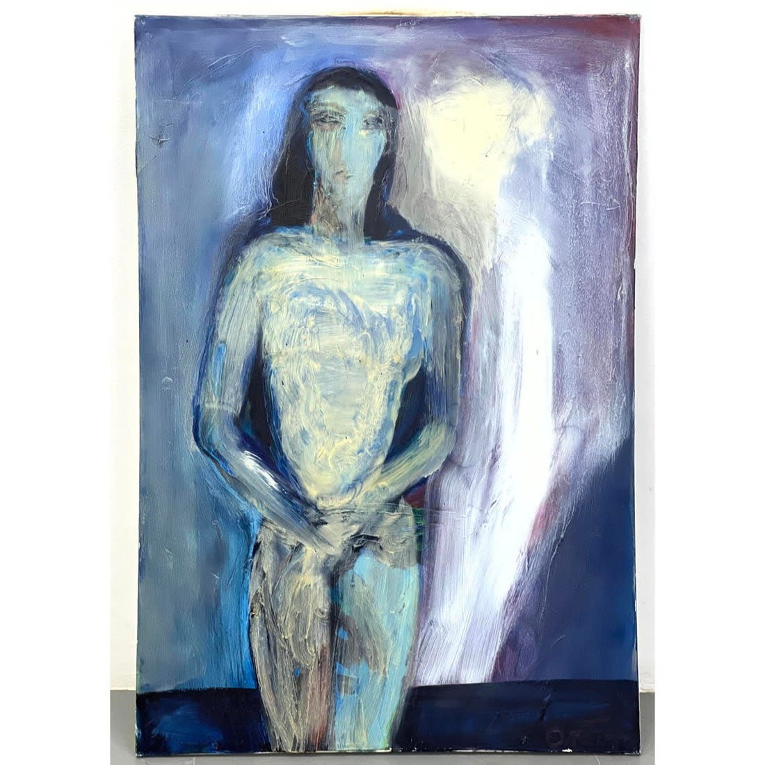 Large Modernist Female Nude Painting.