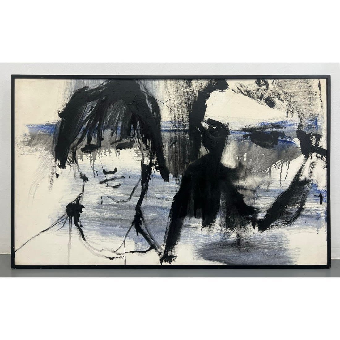 Large Monotone Abstract Portrait