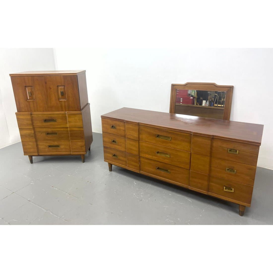 3pc JOHN WIDDICOMB American Modern Walnut