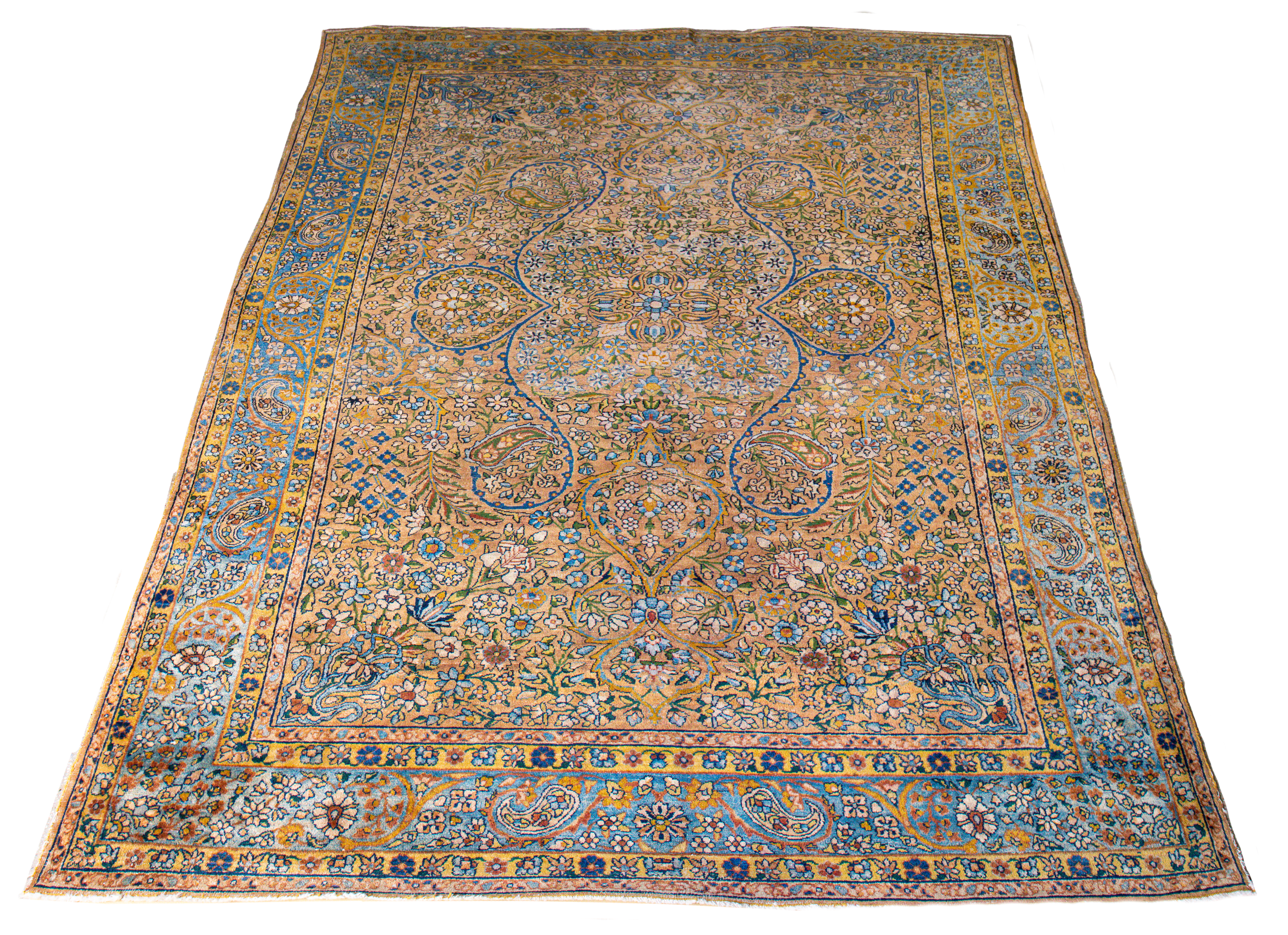 PERSIAN KERMAN FLORAL PATTERN RUG