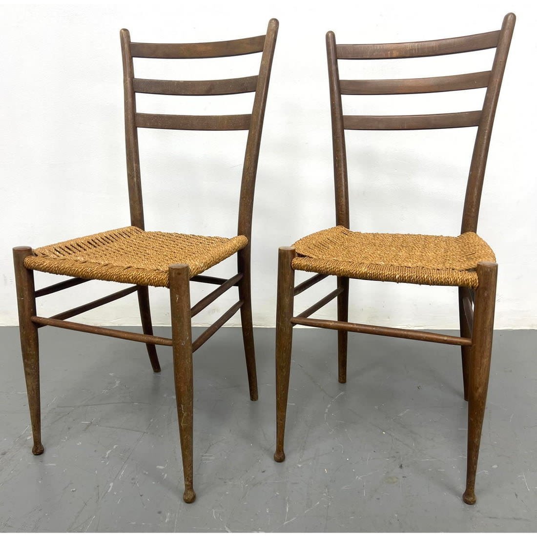 Pair Italian Modern Side Chairs  362dbc