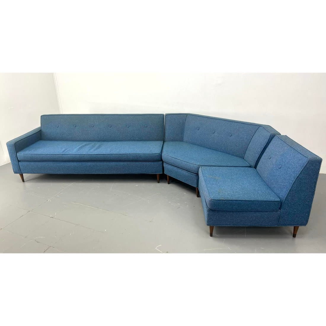 Mid Century Modern 3 Part Blue