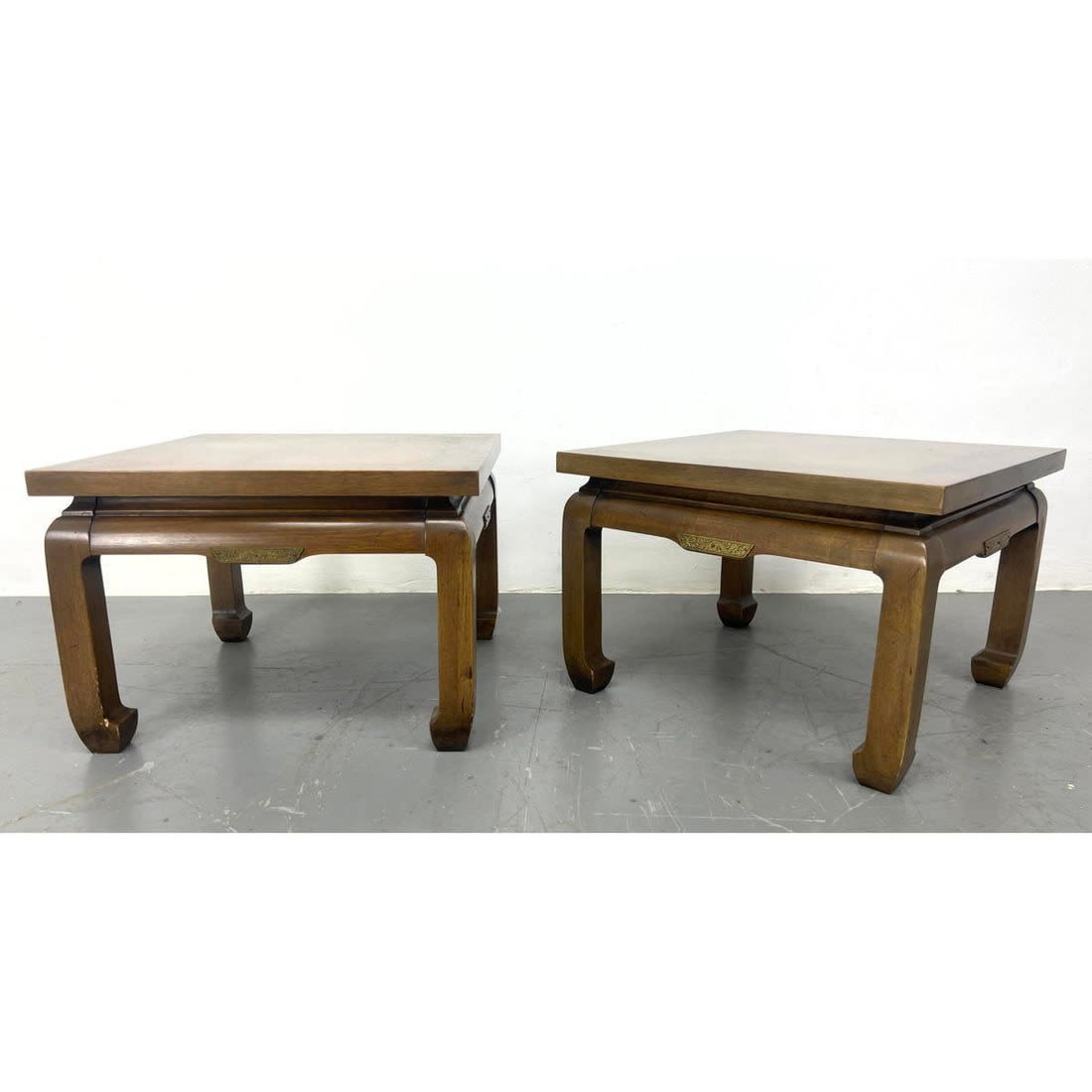 Pair of wood side tables Asian 362dd3