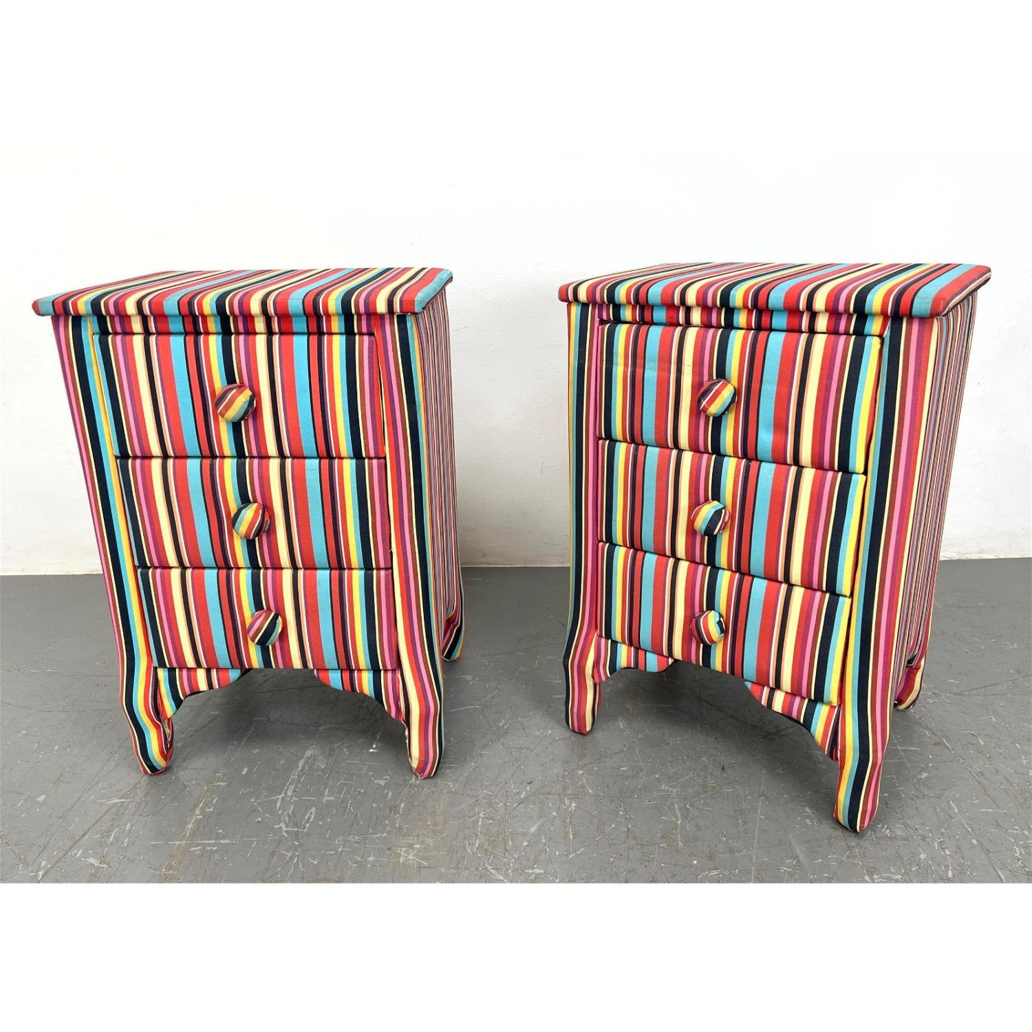 Pair decorator Colorful Upholstered