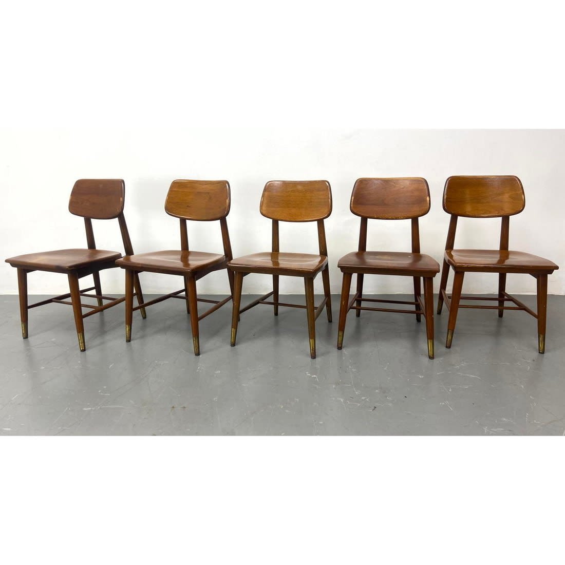 5 EL Marble Midcentury dining Chairs.