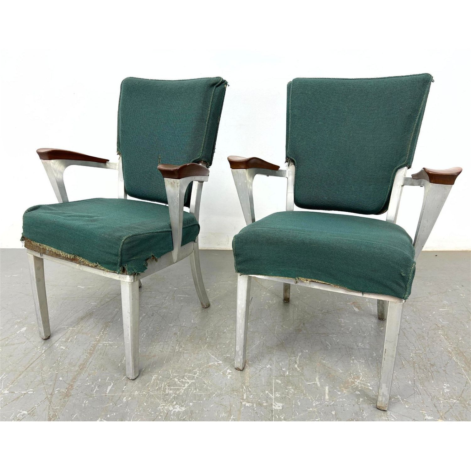 Pair Shaw Walker Arm Chairs signed  362e55