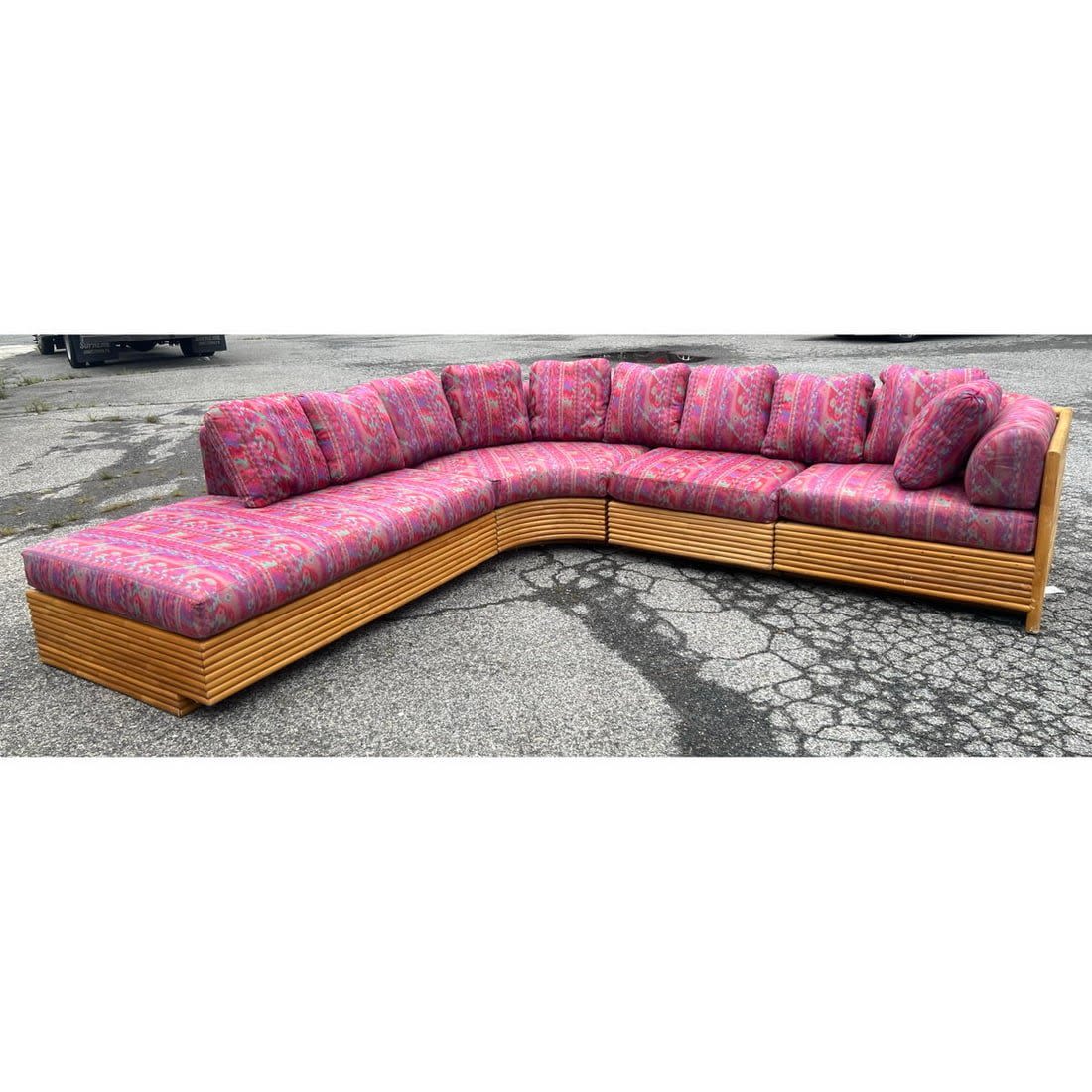 DIRECTIONAL Bamboo Sectional Sofa 362e5d