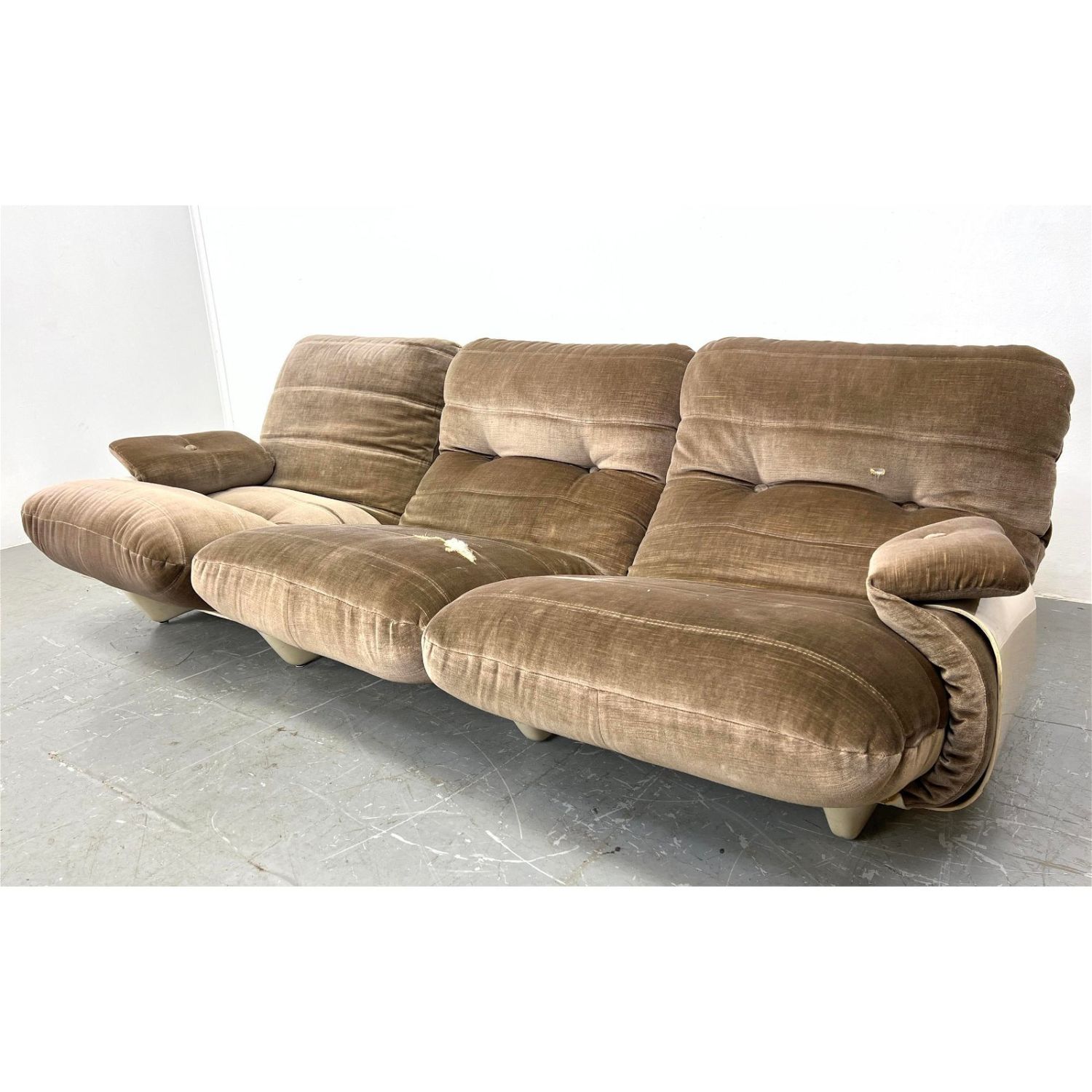 MICHEL DUCAROY Sofa Couch. Marsala