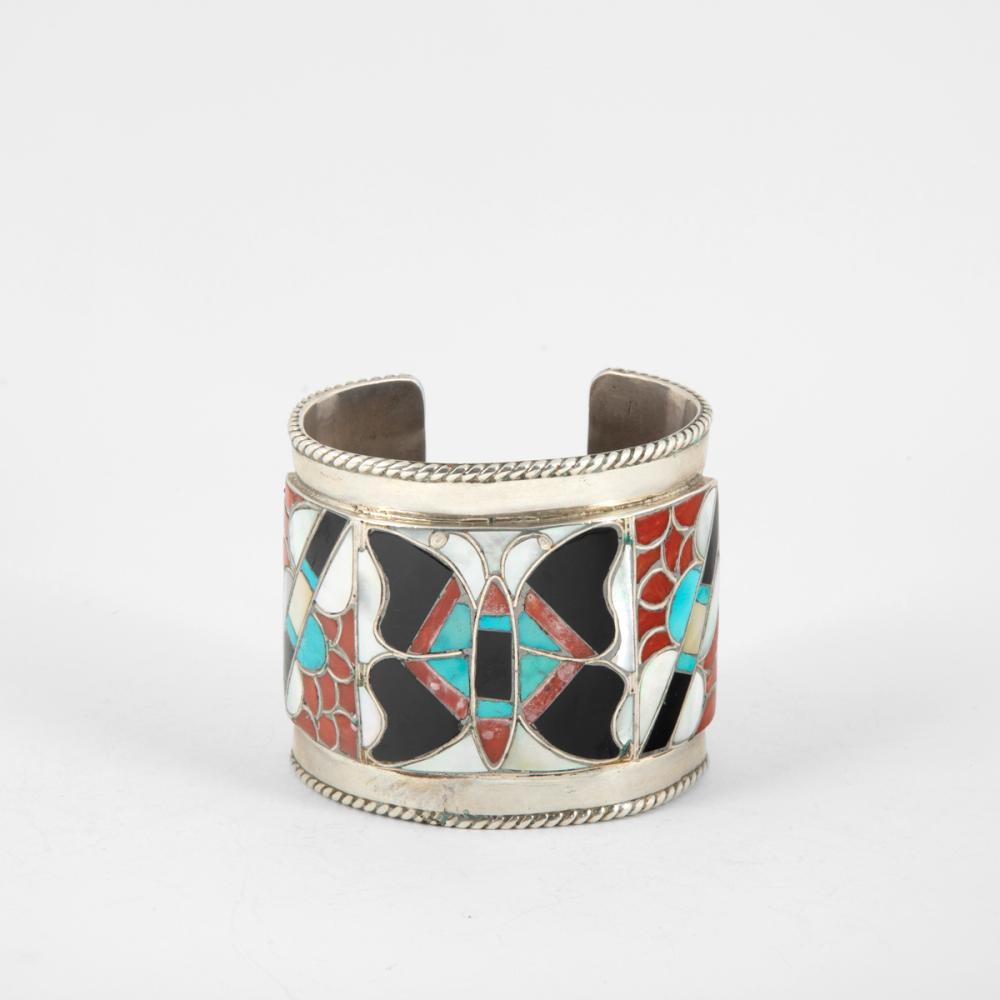 ZUNI SILVER MULTI STONE INLAY 362ef6