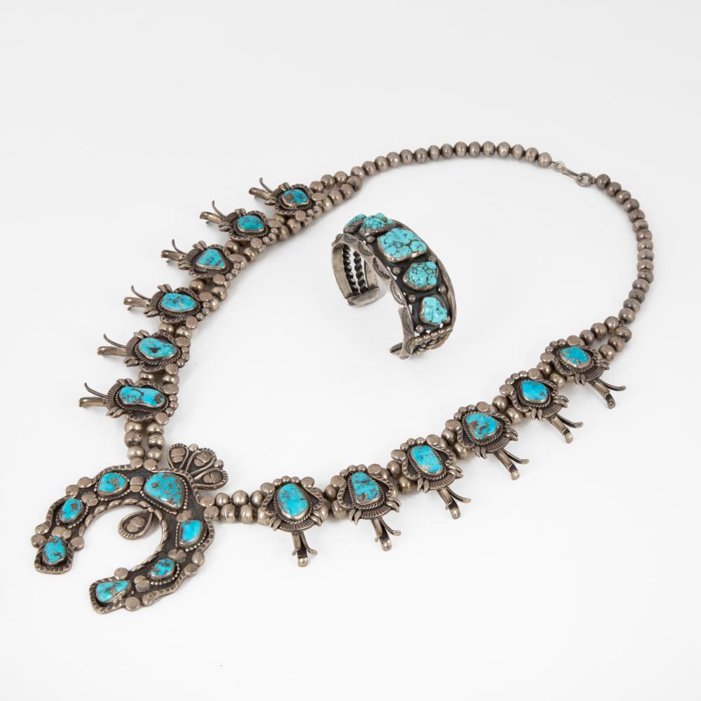 DINé [NAVAJO], SILVER AND TURQUOISE