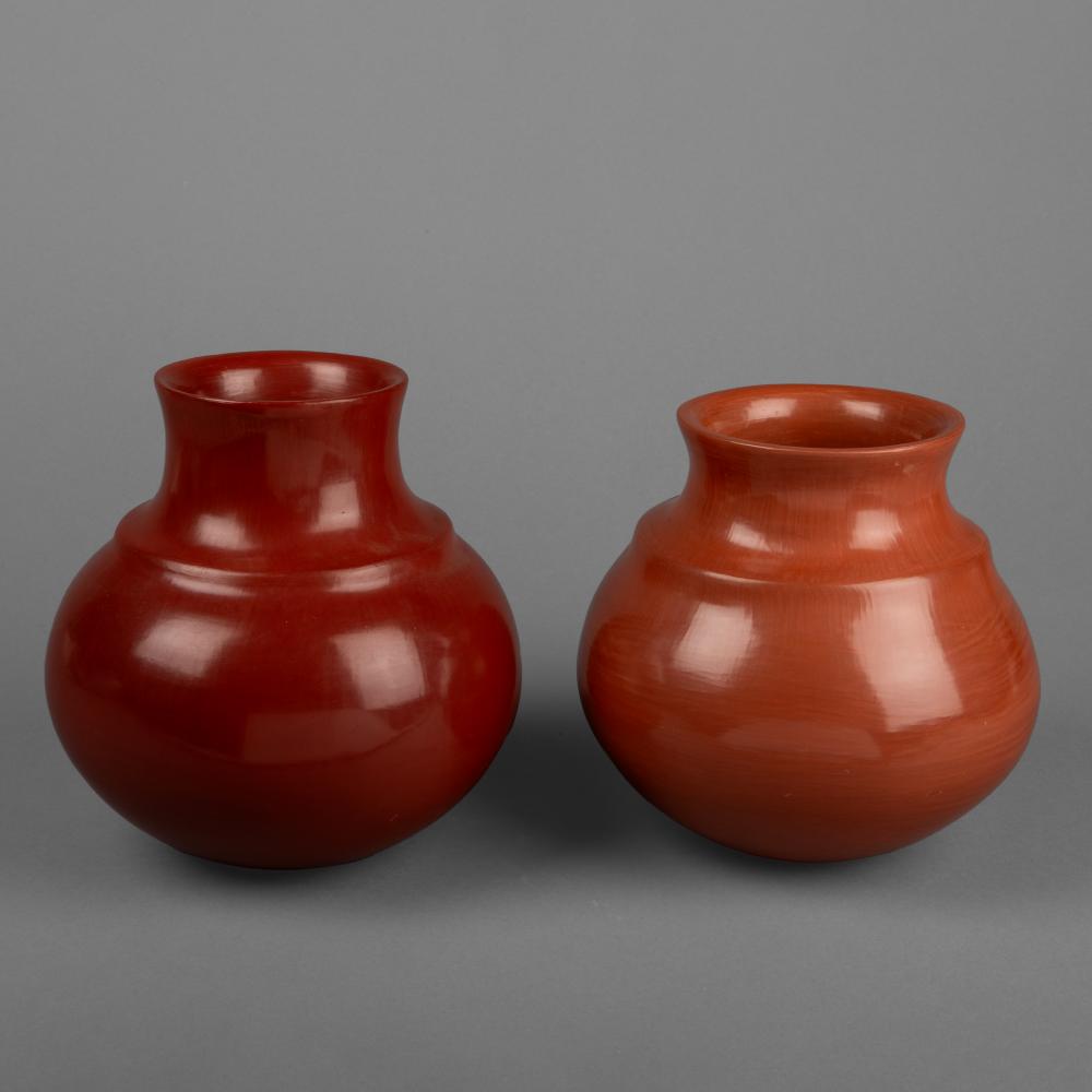 VIRGINIA GARCIA, PAIR OF REDWARE