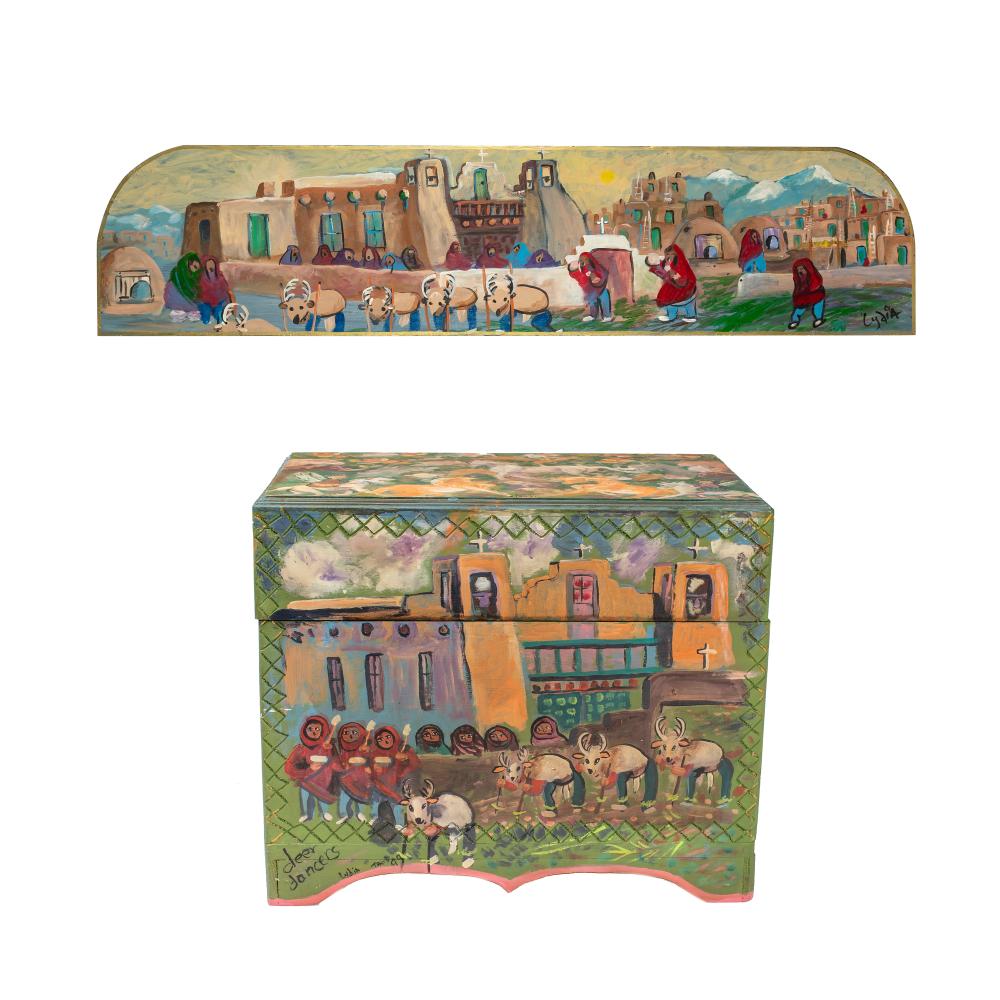 LYDIA GARCIA FOLK ART WITH DEER 3631bd