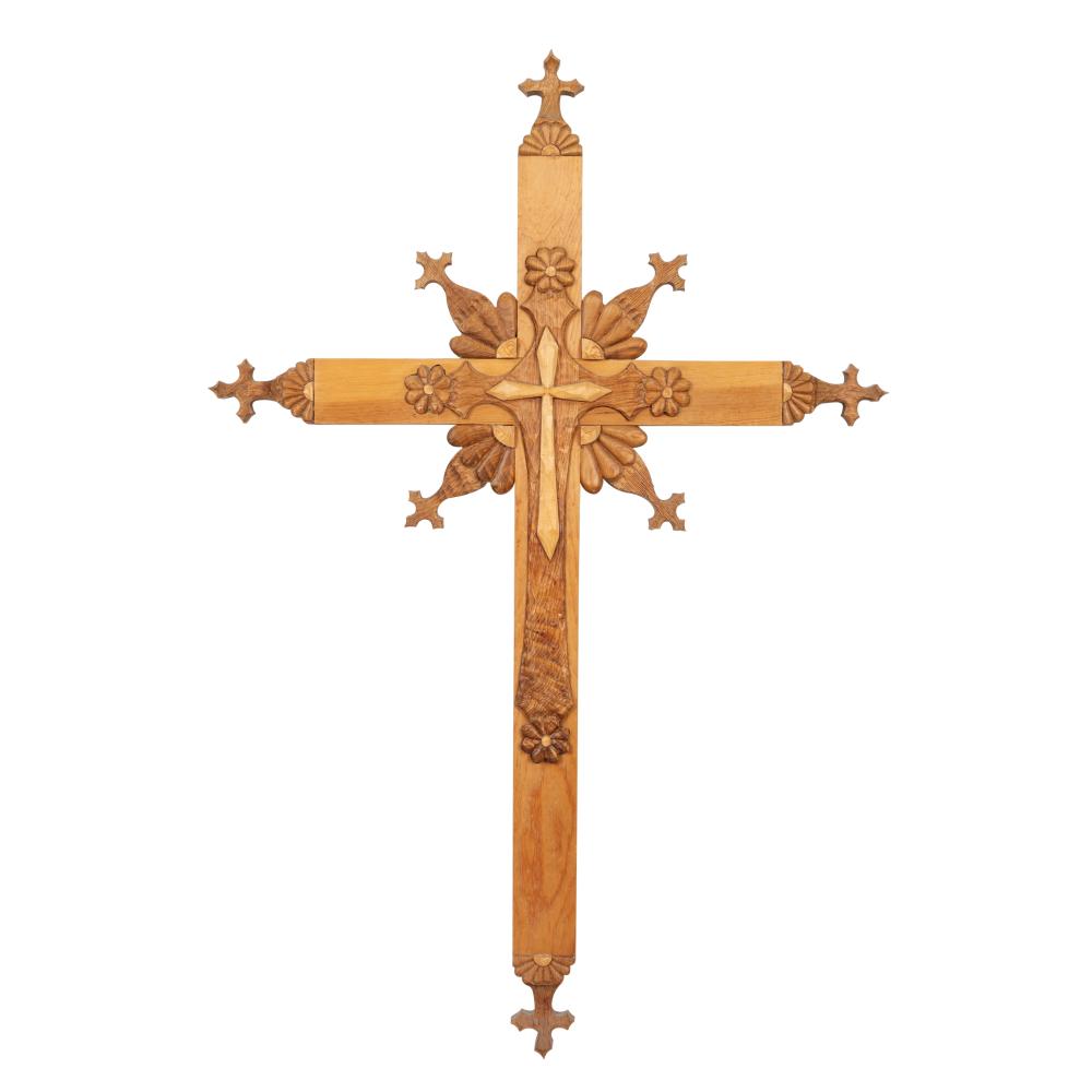 JIM ROYBAL CRUCIFIX WITH CARVED 36321a