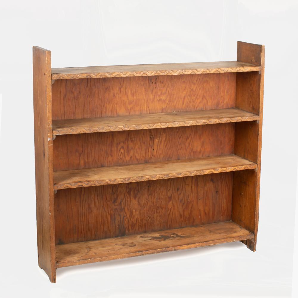 NEW MEXICO WPA BOOKCASE WITH DECORATIVE  36322d