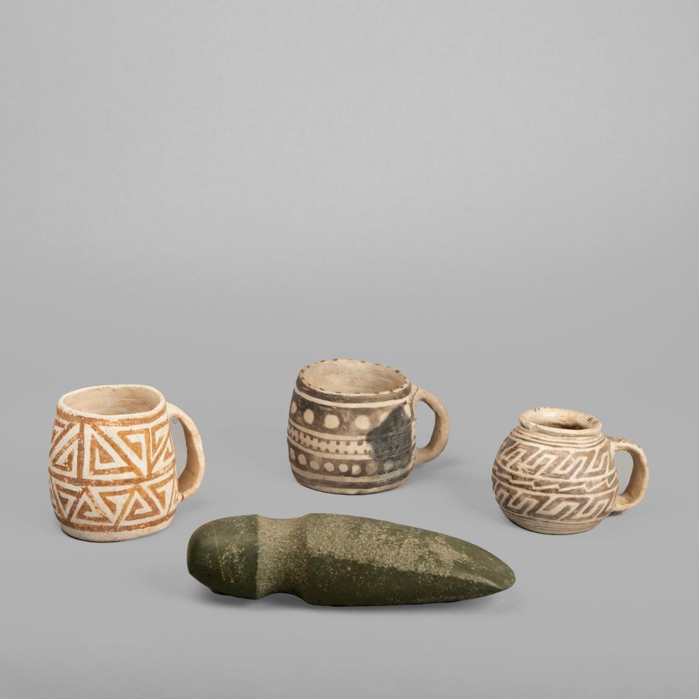 PREHISTORIC GROUP OF FOUR POTTERY 363232