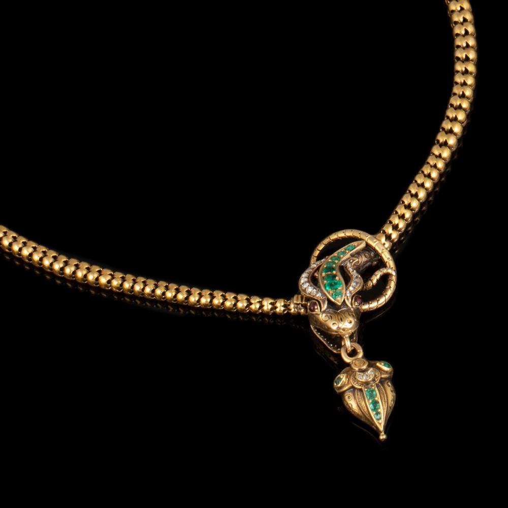 VICTORIAN LOVE NECKLACE CA 1840 3632f2