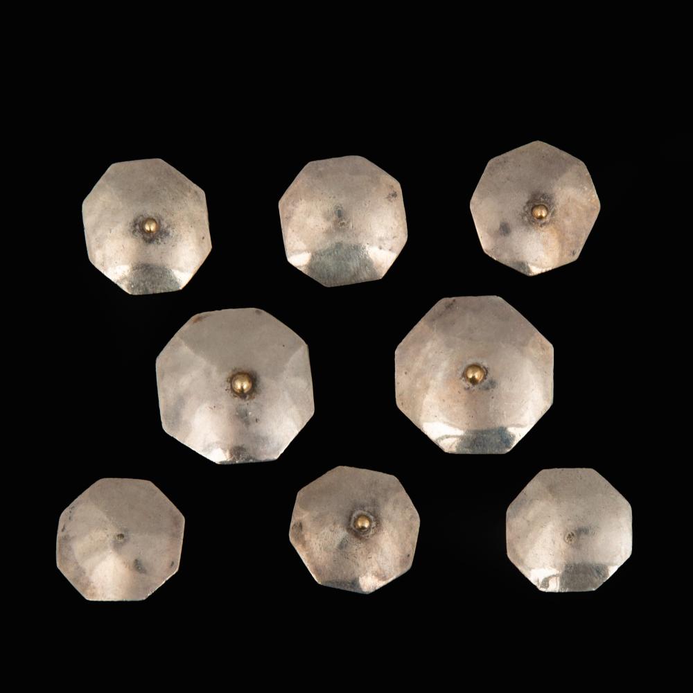 CHARLES LOLOMA, SET OF EIGHT SILVER
