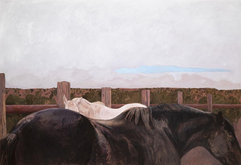 SUSAN HERTEL UNTITLED TWO HORSES  36334b