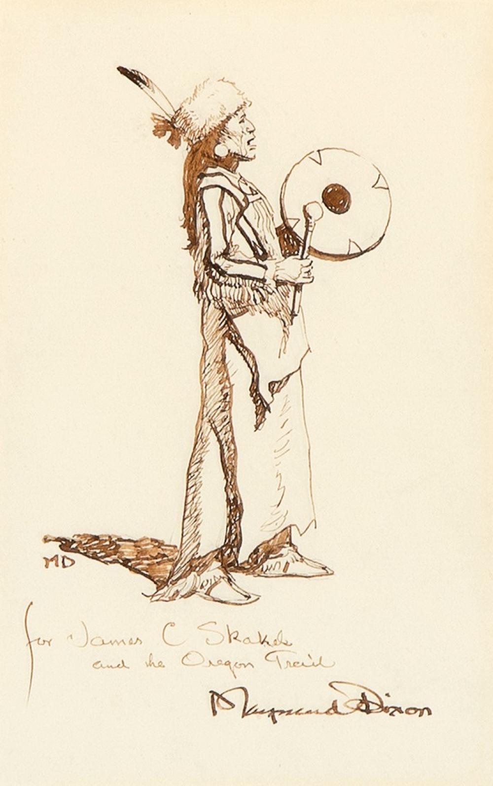 MAYNARD DIXON, SIOUX CAMP CRIER,