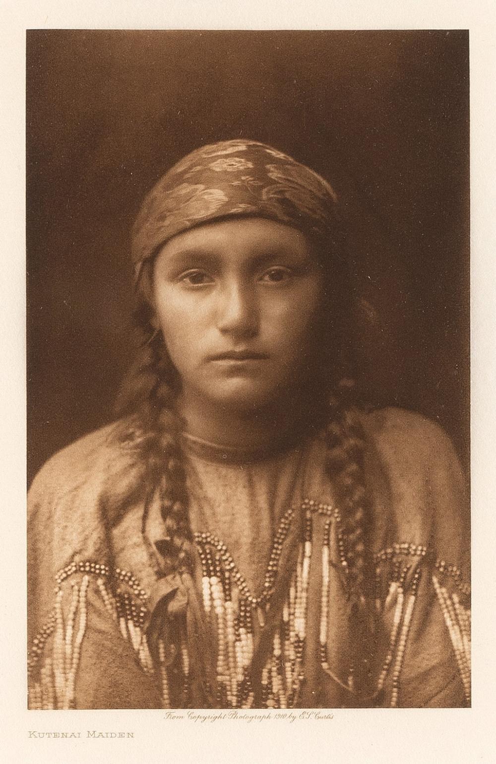 EDWARD S CURTIS KUTENAI MAIDEN  3633ed