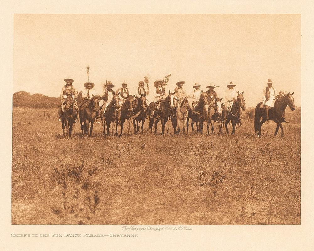 EDWARD S. CURTIS, CHIEFS IN THE SUNDANCE