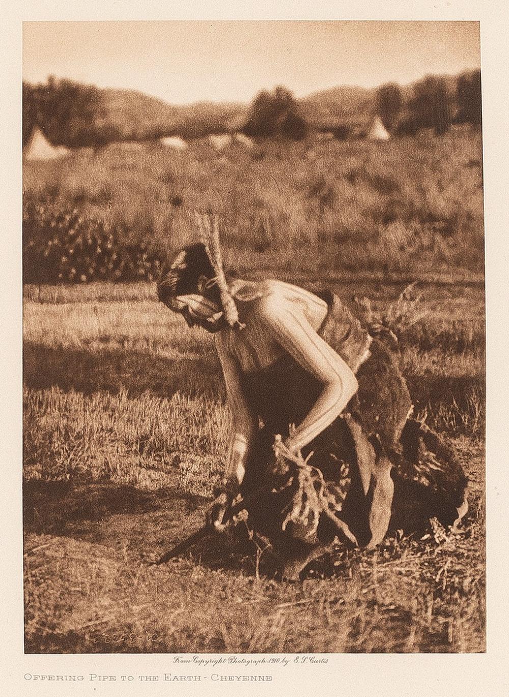 EDWARD S CURTIS OFFERING PIPE 36342d