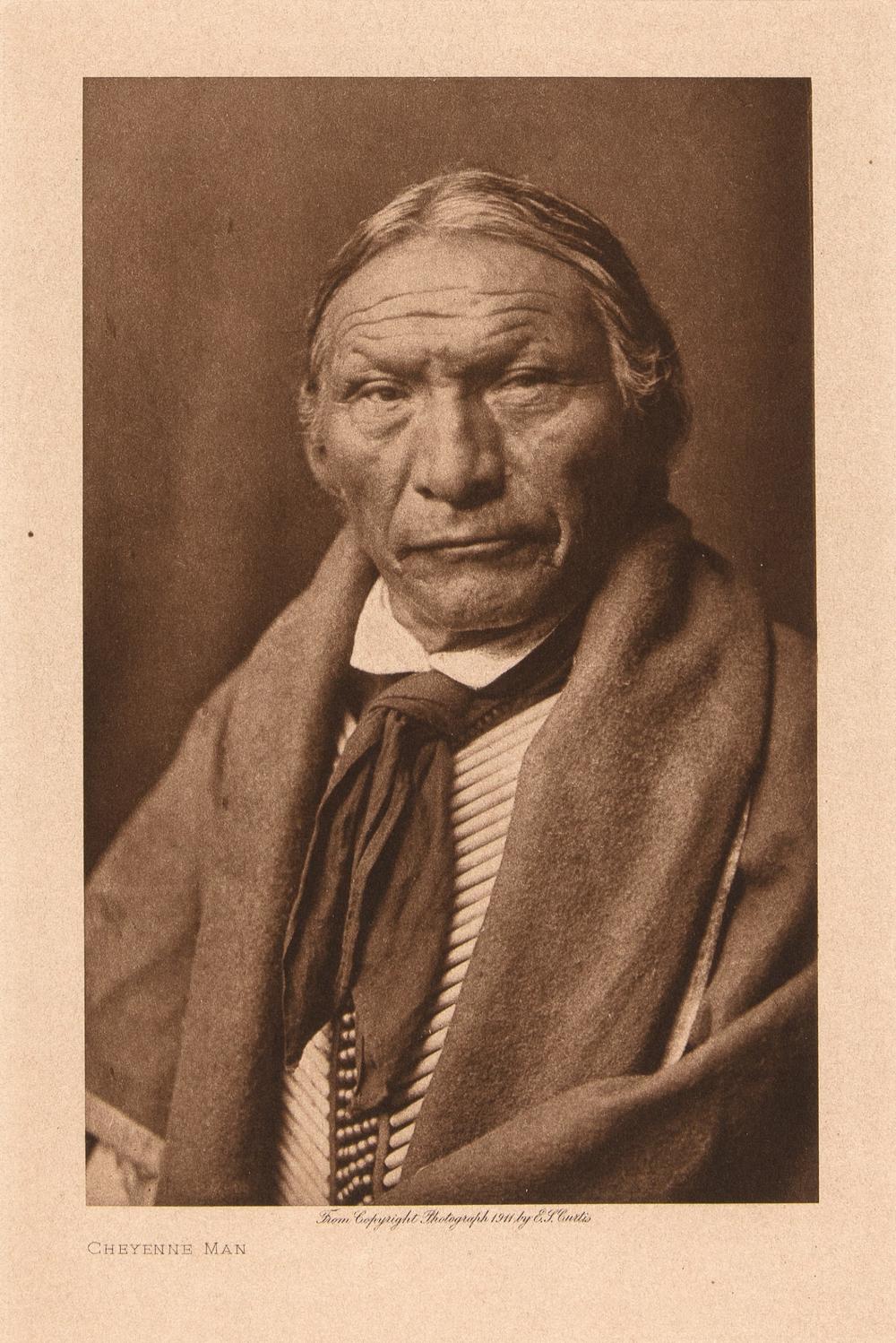 EDWARD S CURTIS CHEYENNE MAN  36342e