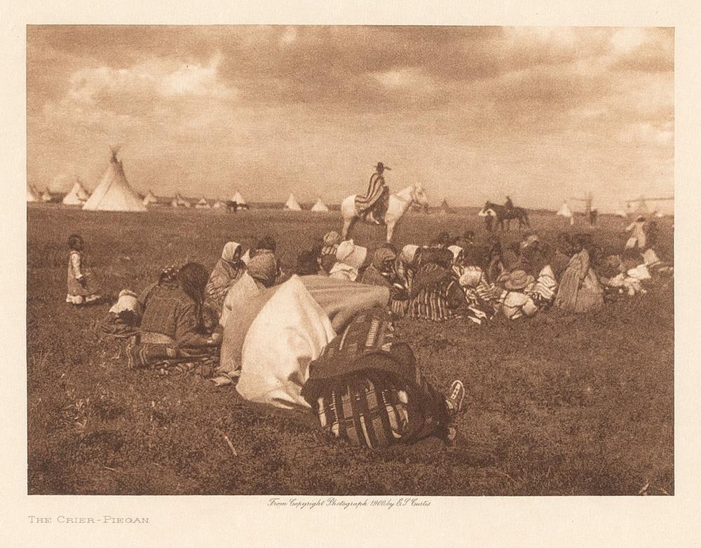 EDWARD S CURTIS THE CRIER PIEGAN  36342f