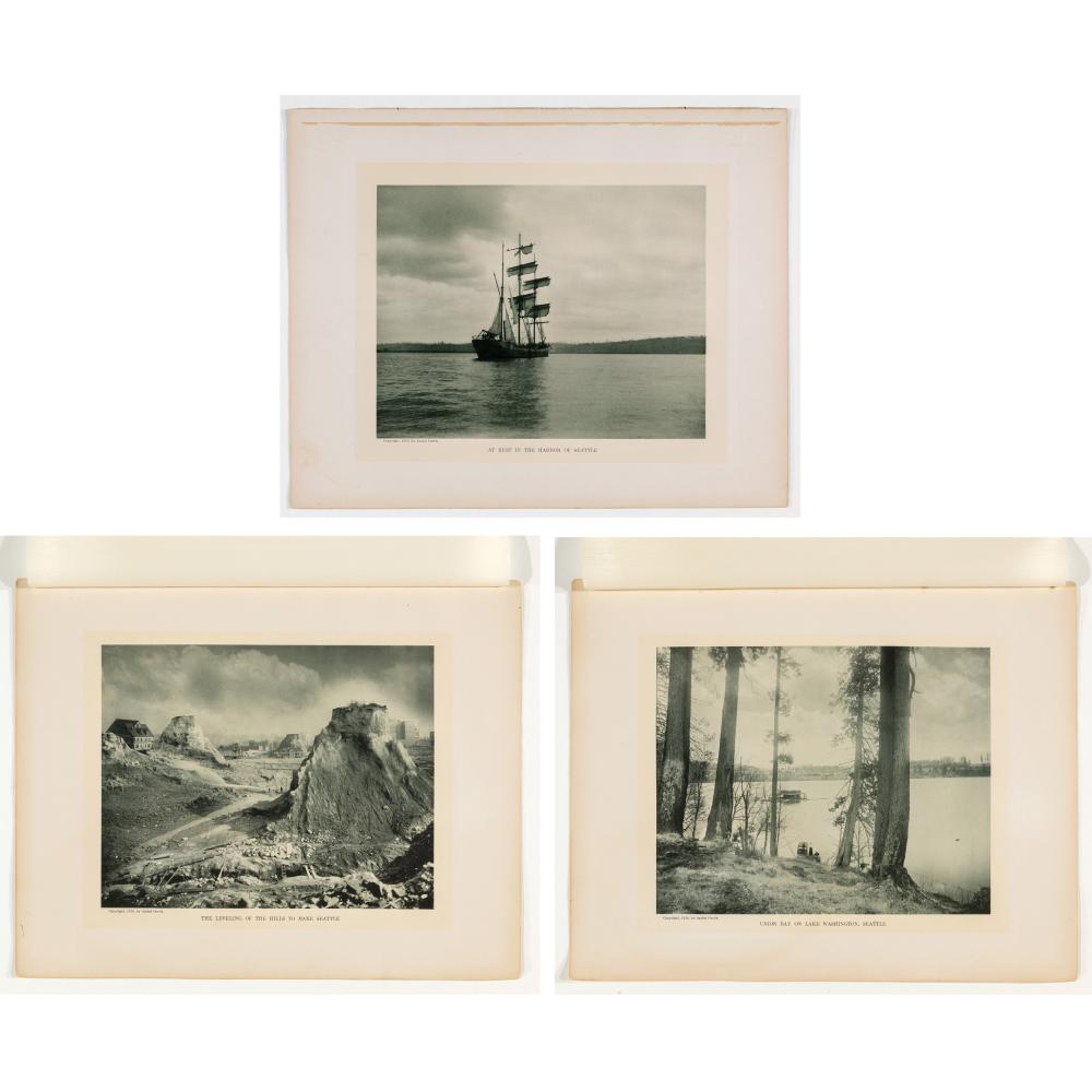 ASAHEL CURTIS, GROUP OF THREE PHOTOGRAVURES: