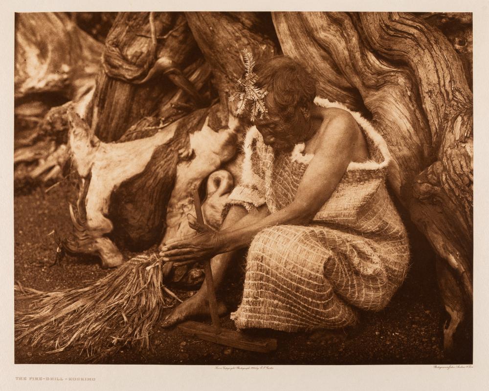 EDWARD S. CURTIS, THE FIRE-DRILL
