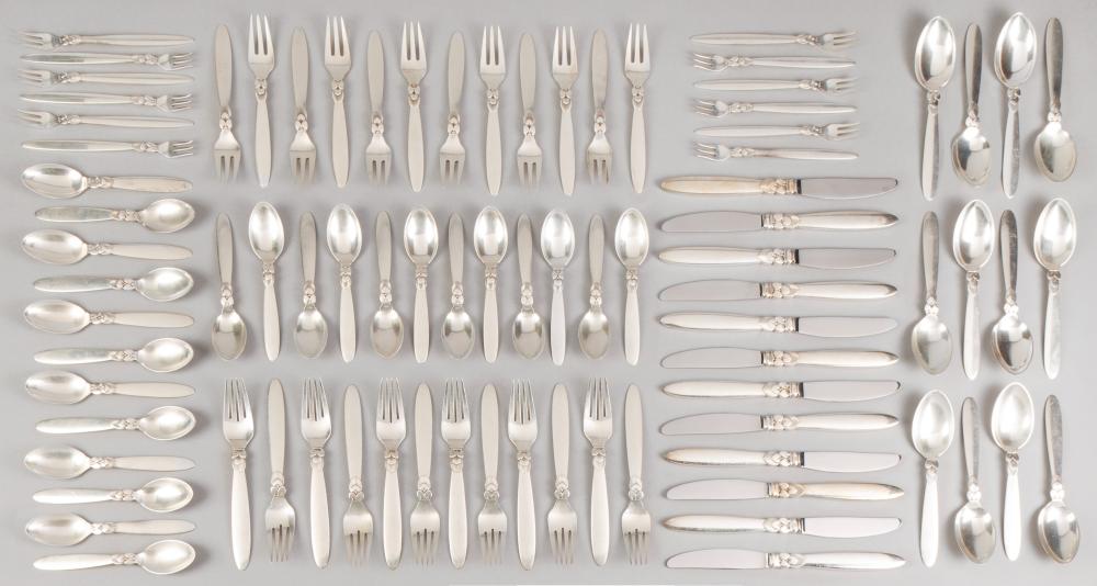 GEORG JENSEN, CACTUS PATTERN FLATWARE