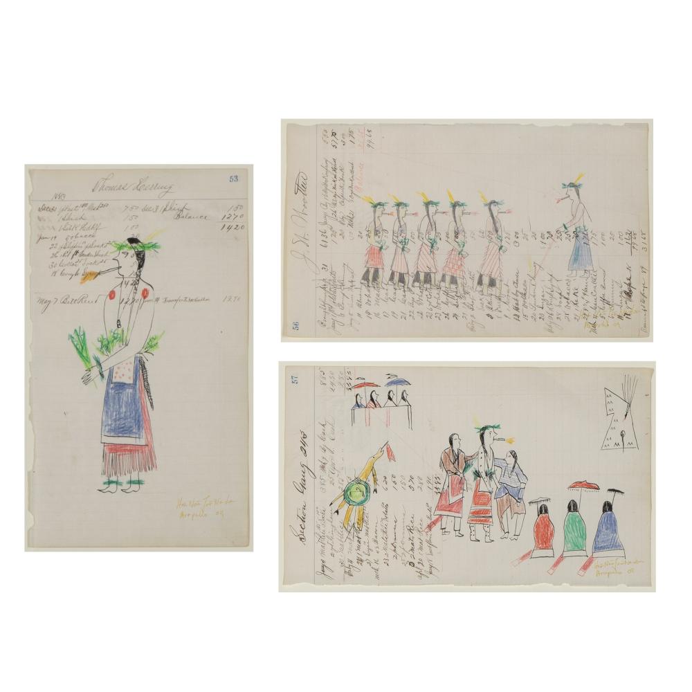 GROUP OF THREE LEDGER DRAWINGS  36353d