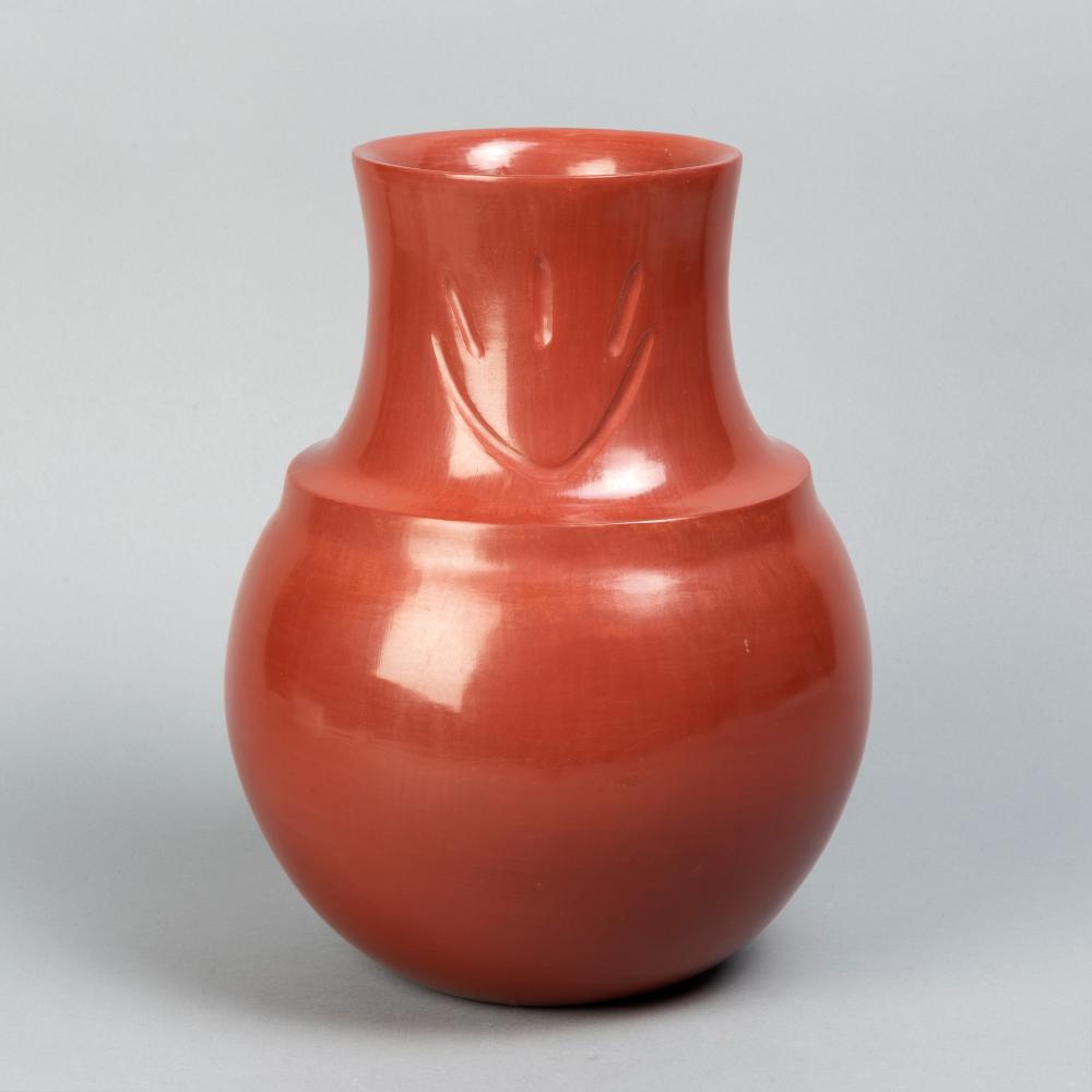 VIRGINIA GARCIA REDWARE VASE WITH 3635f5