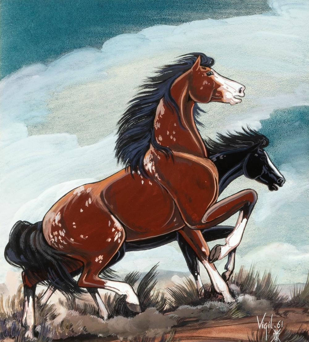FRANK VIGIL, THE WILD HORSES, 1961Frank