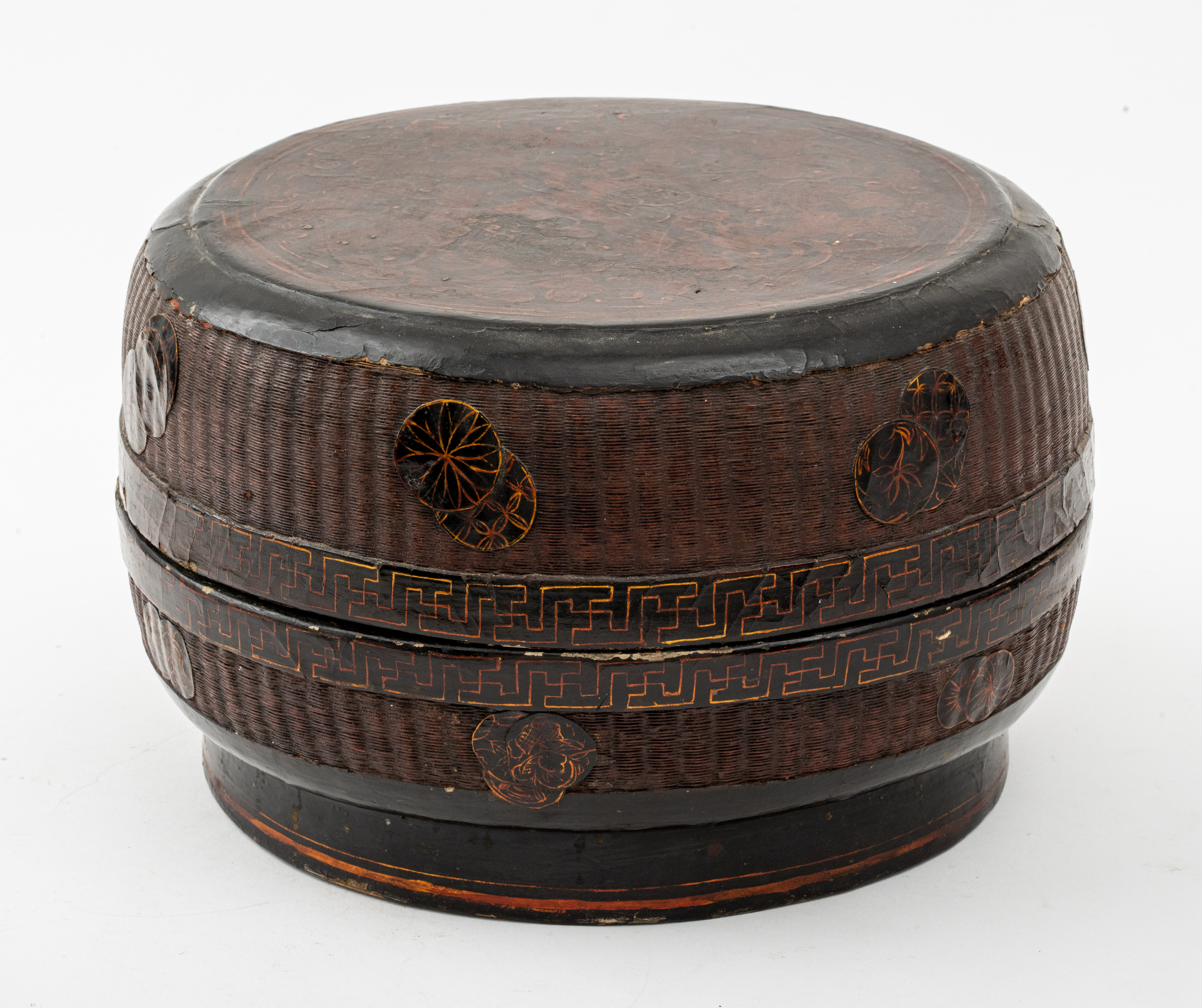 JAPANESE LACQUERED WOVEN LIDDED 363773