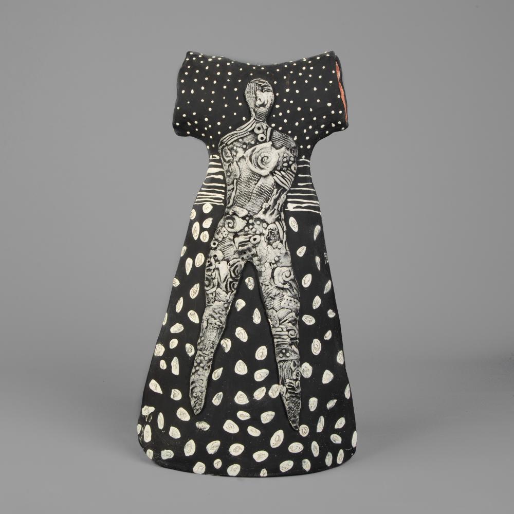 ANITA FIELDS, DRESS WITH FIGURE,