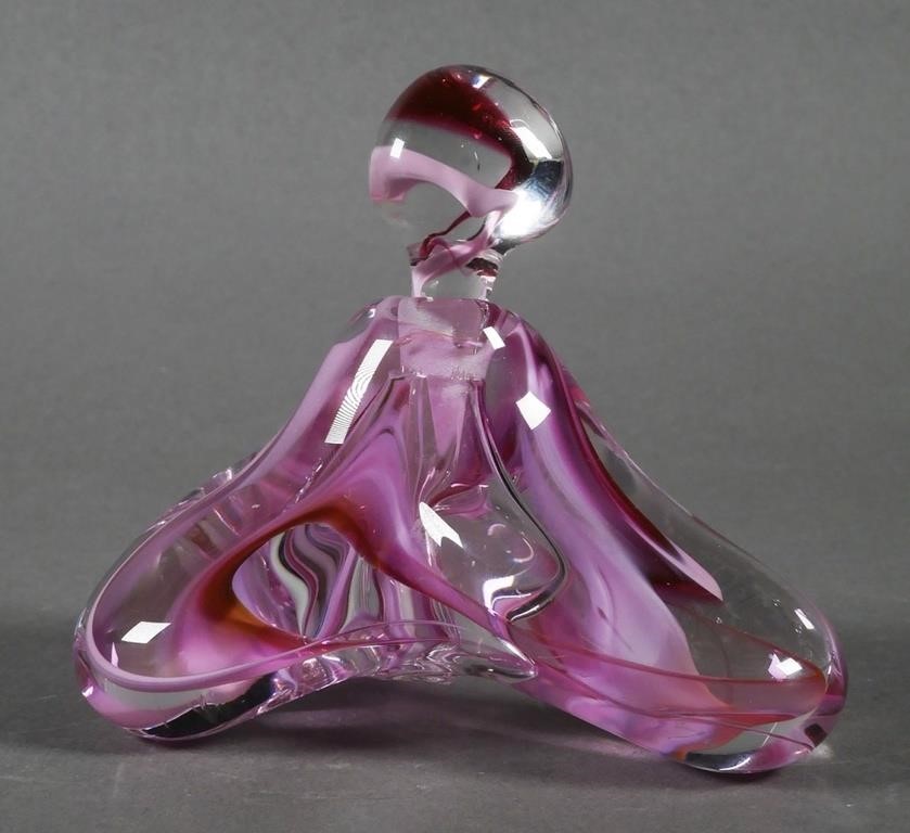 ART GLASS PERFUME BOTTLEClear glass