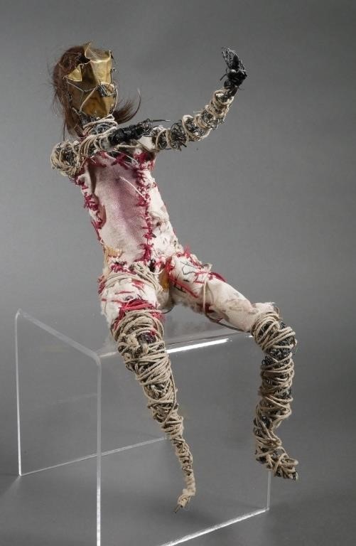 MIXED MEDIA SCULPTURE DOLL WIRE 363889