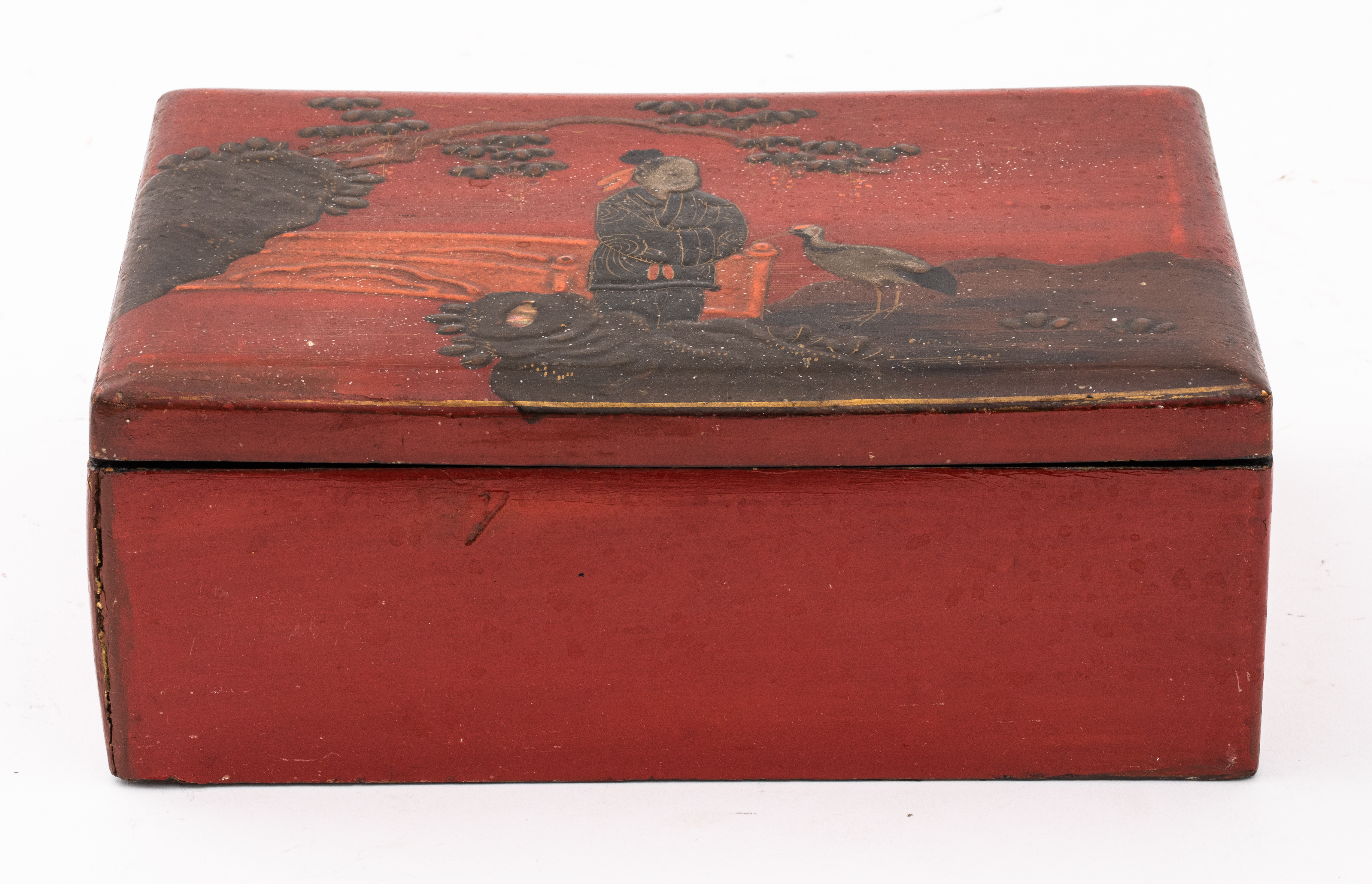 CHINESE LACQUERED DECORATIVE BOX 3638cd