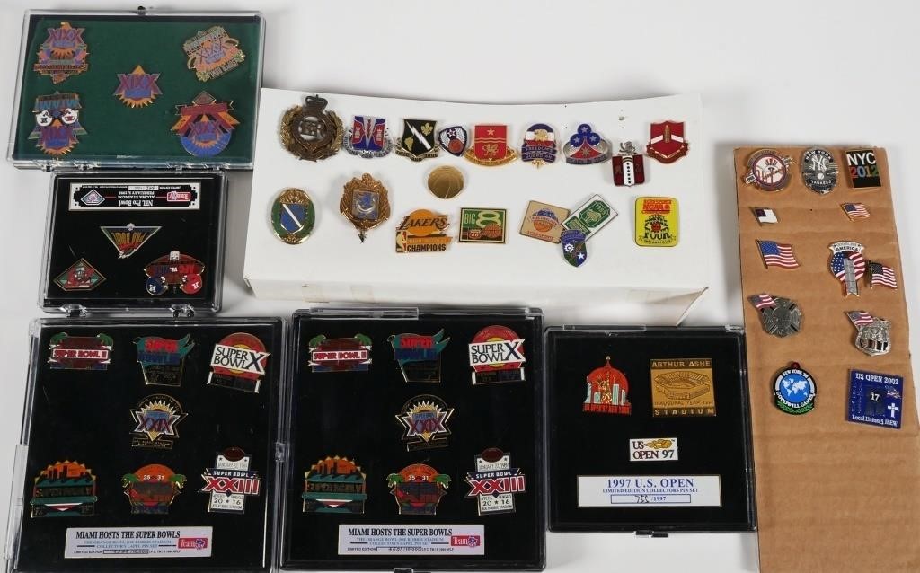 (55) COLLECTORS LAPEL PINSVintage