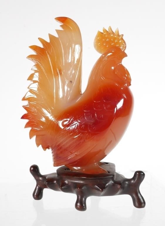 CHINESE HARDSTONE ROOSTERAgate