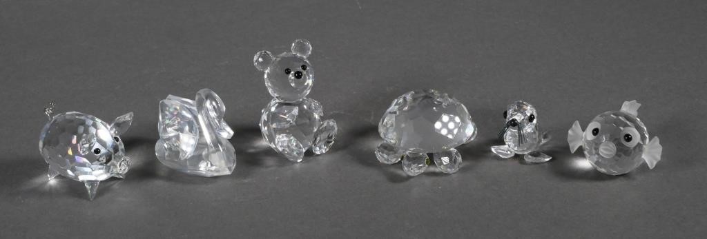 SWAROVSKI FIGURINES 6PCSTeddy bear,