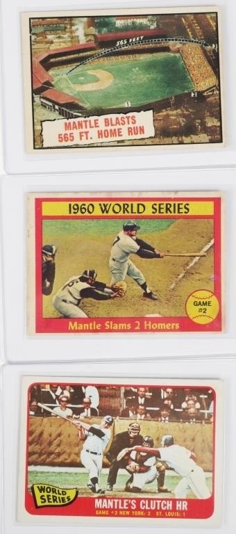 (3) MICKEY MANTLE CARDS1961 Topps